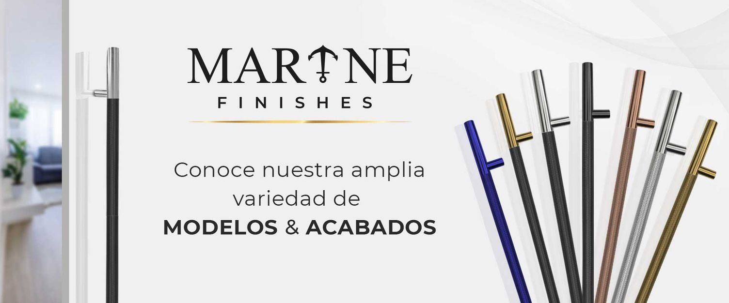 Marine Finishes | Jaladeras para puertas de maderas | Gran variedad de acabados | Jako Herrajes